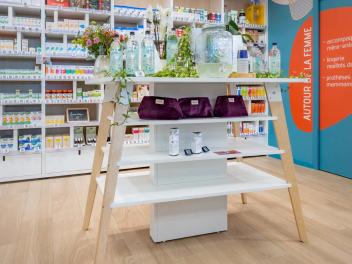 Pharmacie les Hauts de Saint Aubin - mobilier sur-mesure
