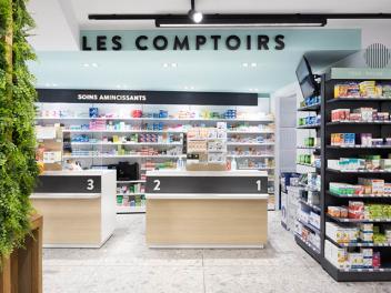 PHARMACIE DU CANDÉOU - espace graphisme comptoirs